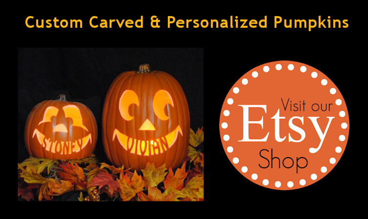Visit Our Etsy Store Custom Carved and Personalized Pumpkins