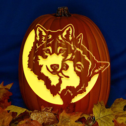 wolf pumpkin templates