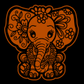 Baby Elephant Mandala 03