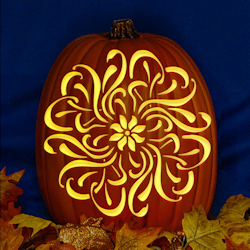 flower pumpkin stencil