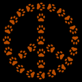 Paw Print Peace Sign