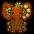 Baby Elephant Mandala 01