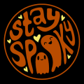 Stay Spooky Ghost and Hearts