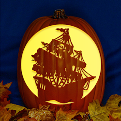 pirate ship pumpkin pattern