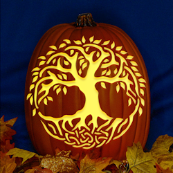 tree of life pumpkin stencil